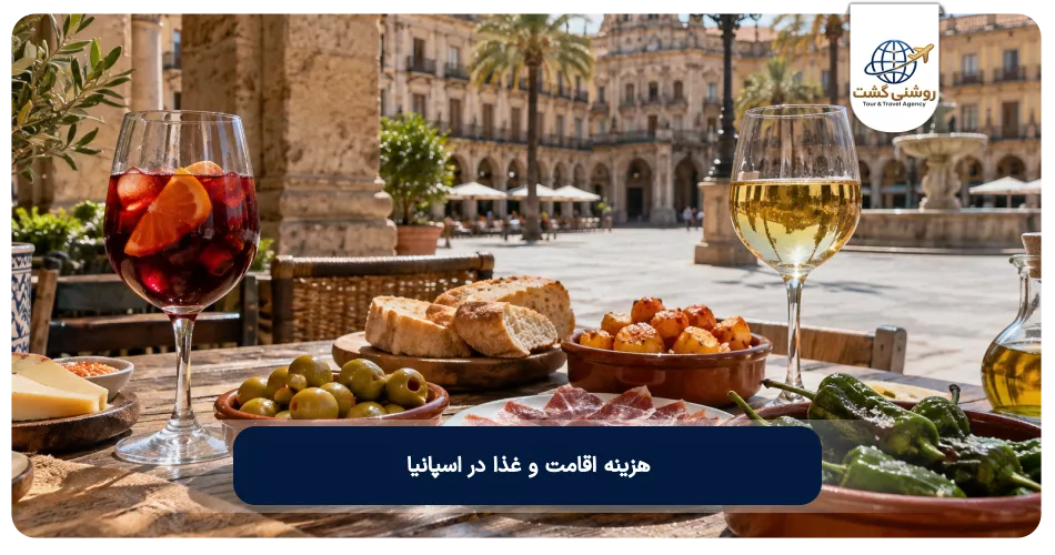هزینه اقامت و غذا در اسپانیا